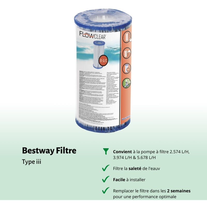 Bestway Filtre Type III - FlowClear