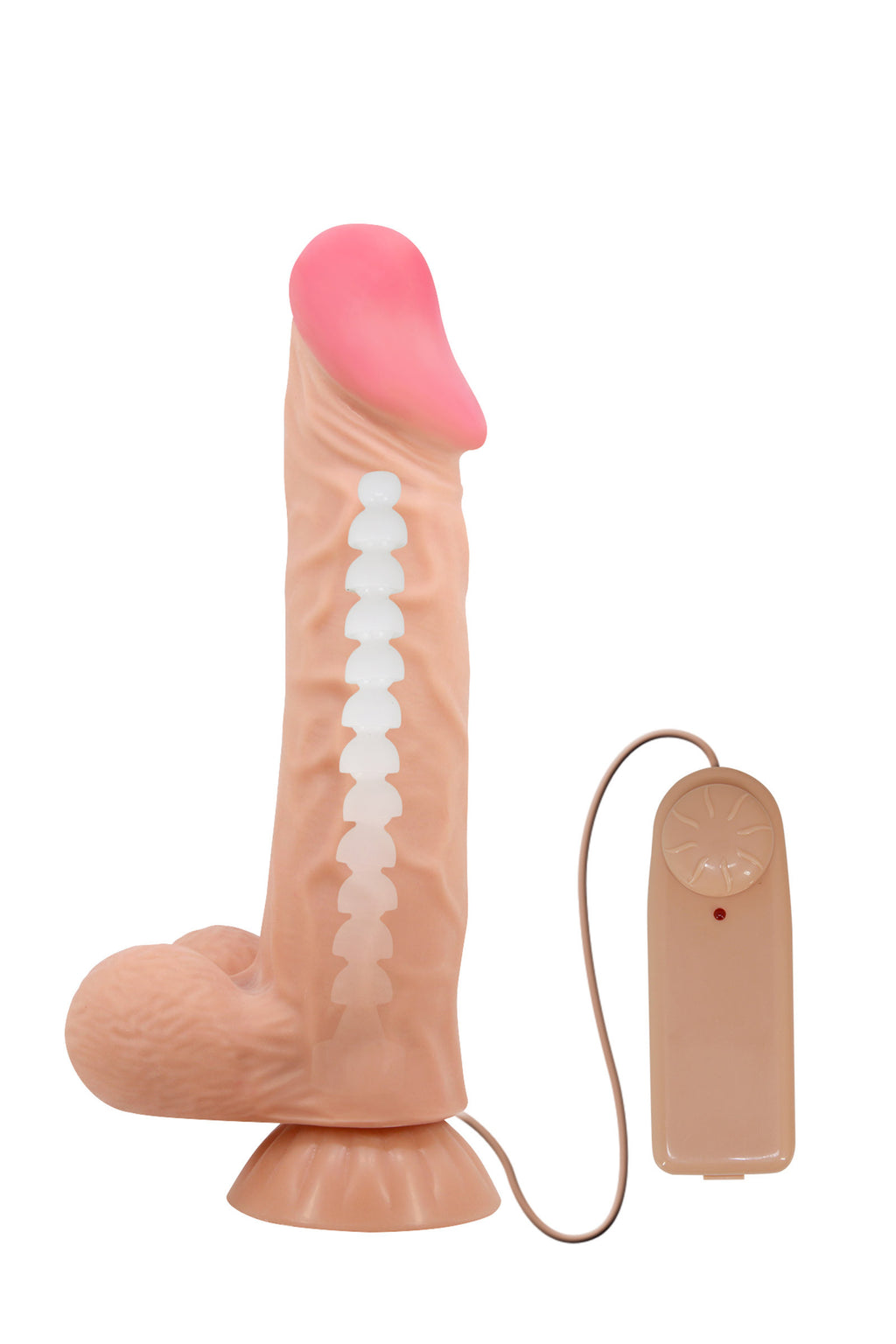 Gode vibrant réaliste à squelette 24 cm
