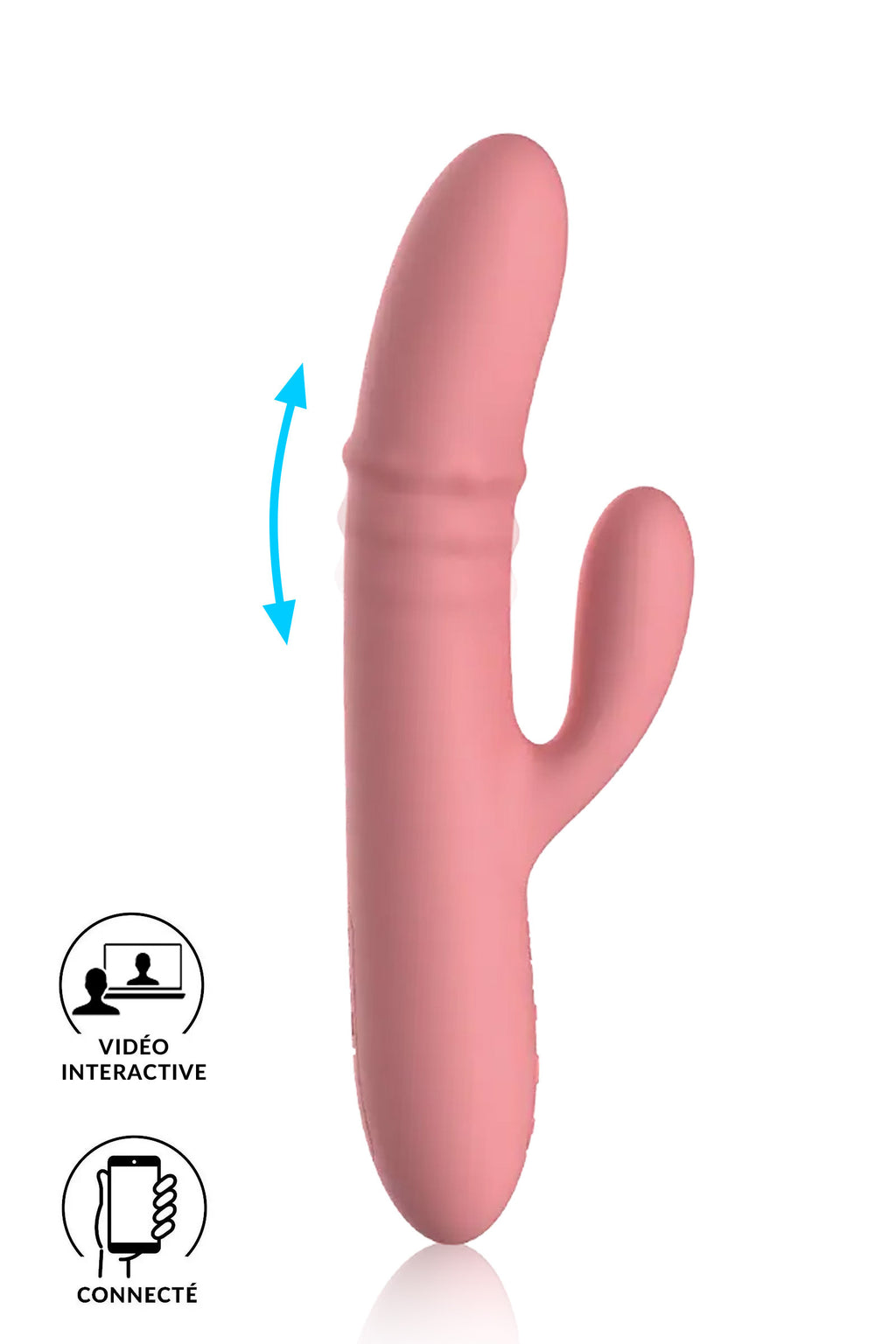 Vibromasseur Rabbit connecté avec va-et-vient Mora