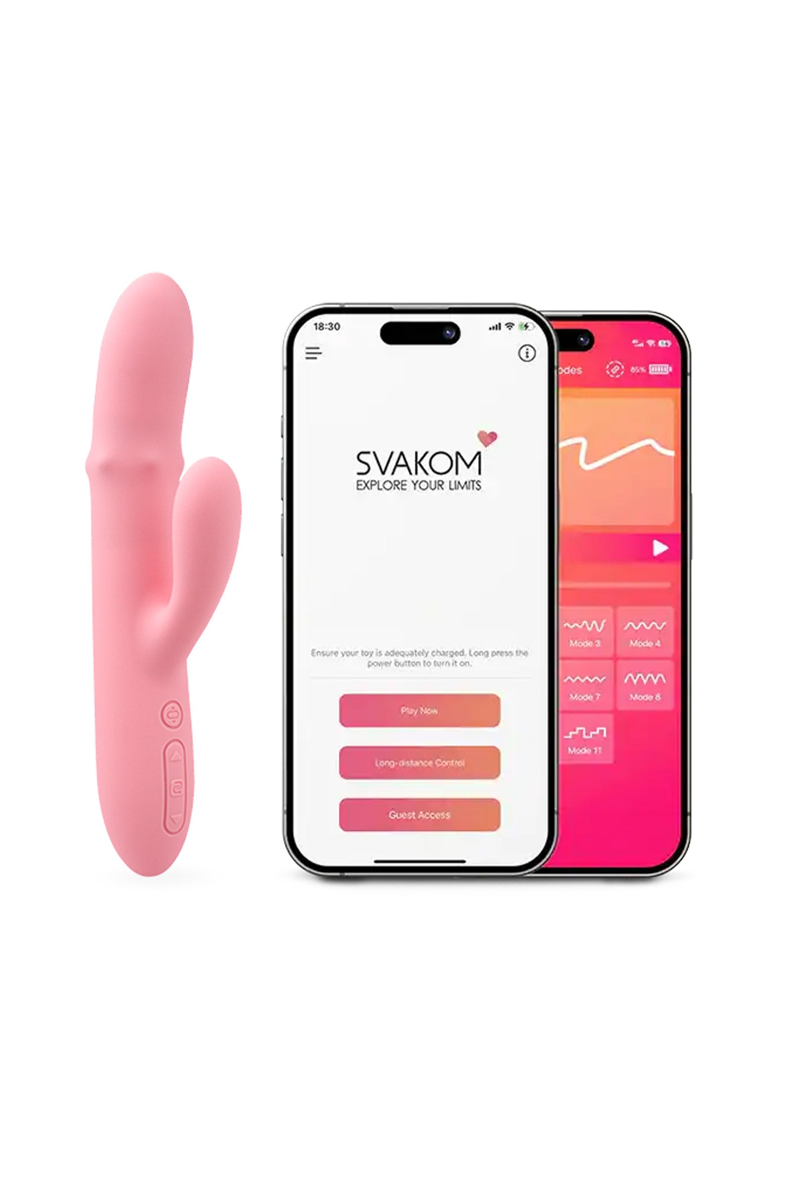 Vibromasseur Rabbit connecté avec va-et-vient Mora