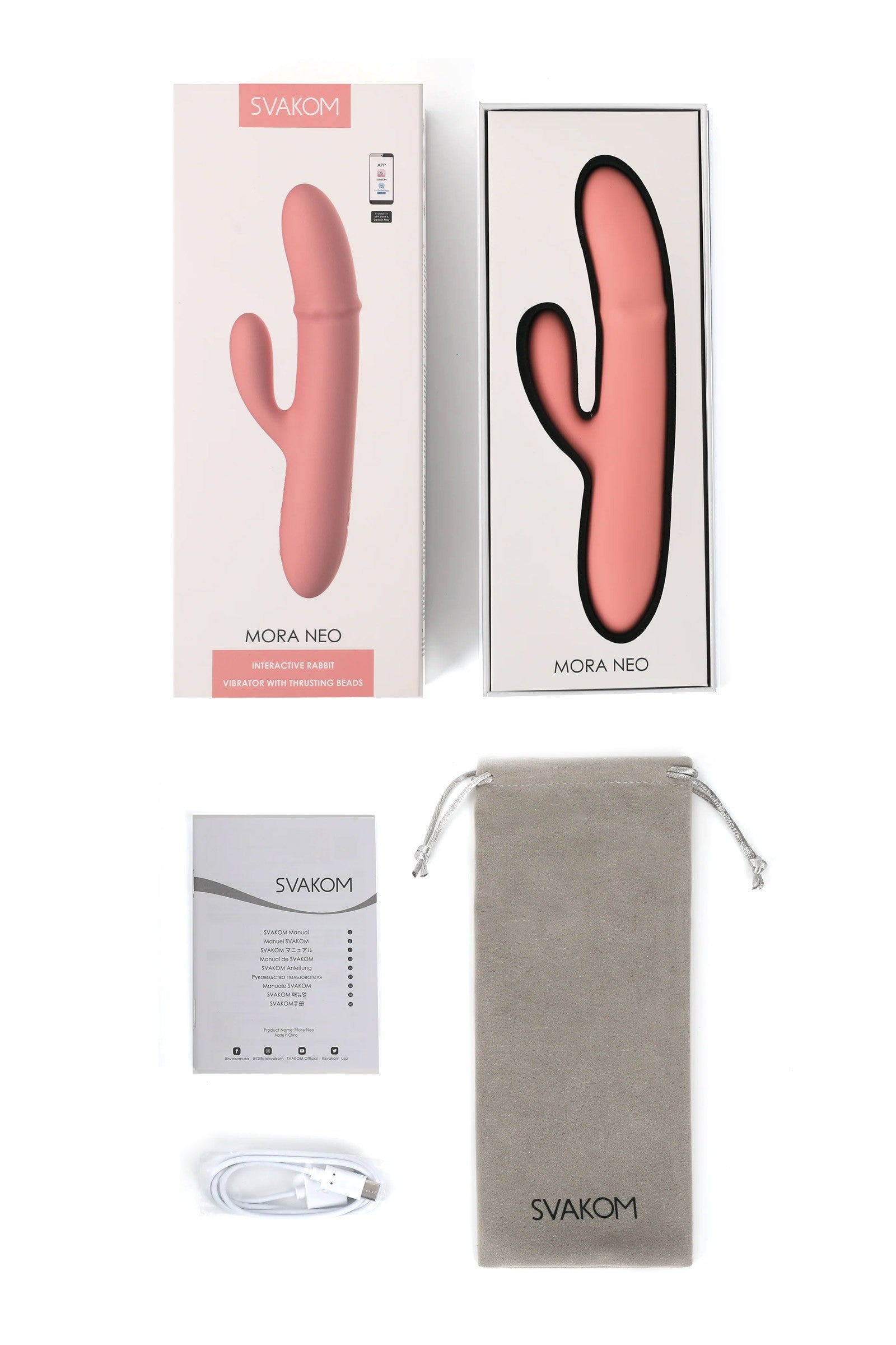 Vibromasseur Rabbit connecté avec va-et-vient Mora