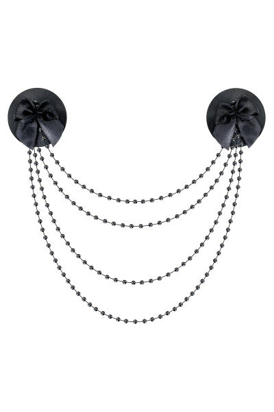 CACHE TETONS PERLES NOIR T.U