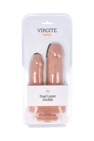 Dual Layer Double R30, double gode réaliste avec ventouse