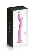Glossy Toys n° 27, gode point G en verre rose 19,5cm