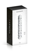 Glossy Toys n°6, double dong en verre perlé 17cm