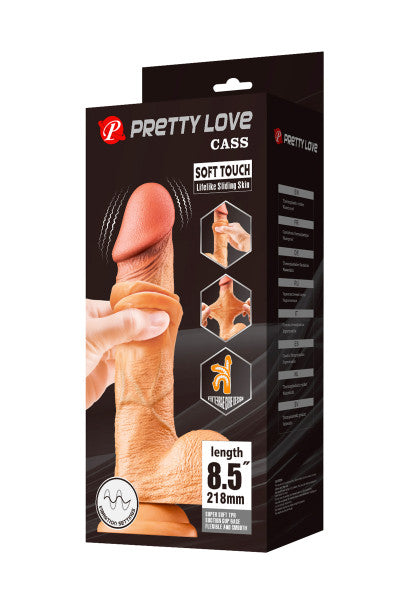 Gode vibrant réaliste à squelette 21.8 cm