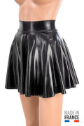 Jupe Charleston aspect cuir noir