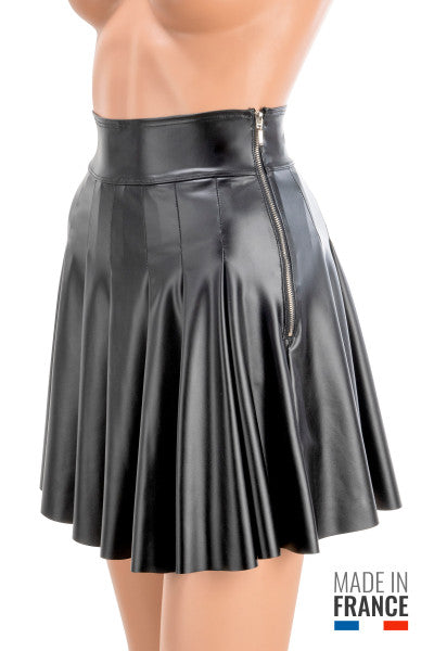 Jupe Manouchka aspect cuir noir