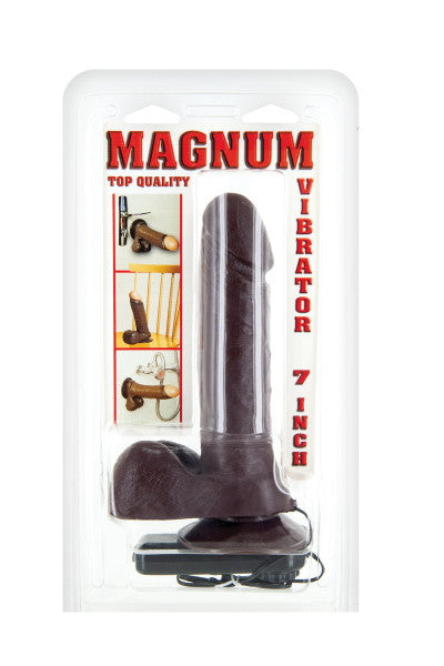 Magnum Vibrator 7 inch, gode ventouse réaliste vibrant noir