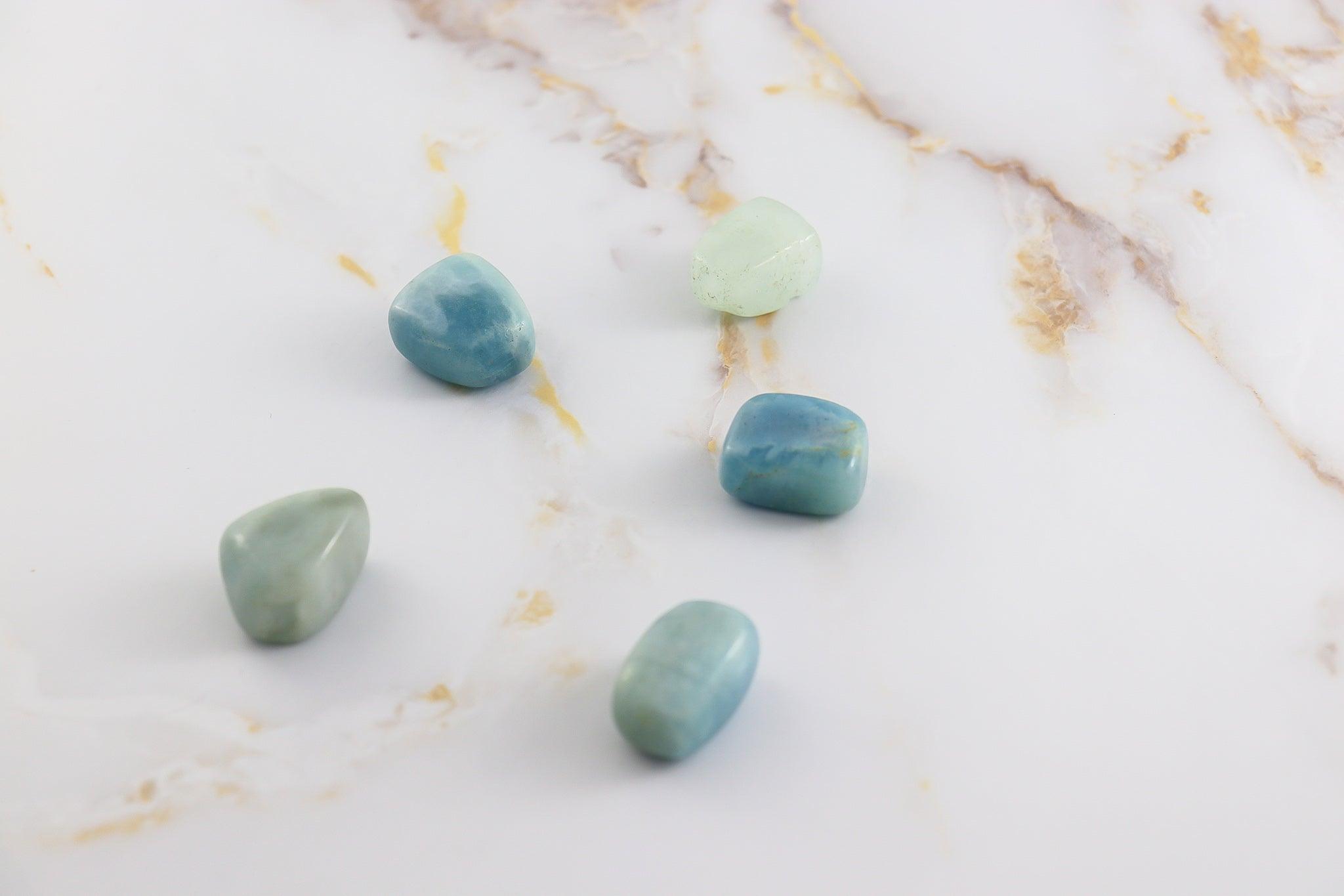 Aiguemarine pierre roulée