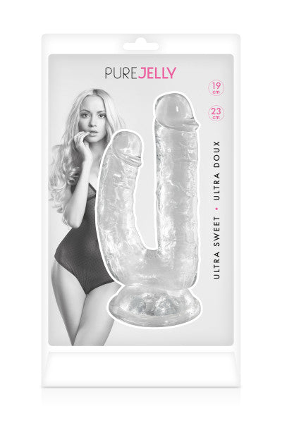 Pure Jelly, double gode ventouse réaliste