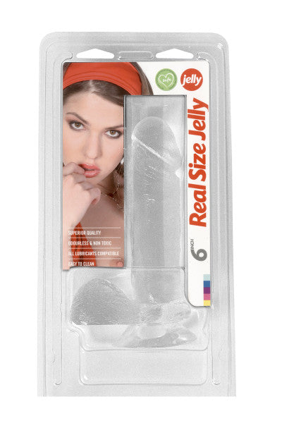 Real Size Jelly 6 inch, gode ventouse réaliste jelly