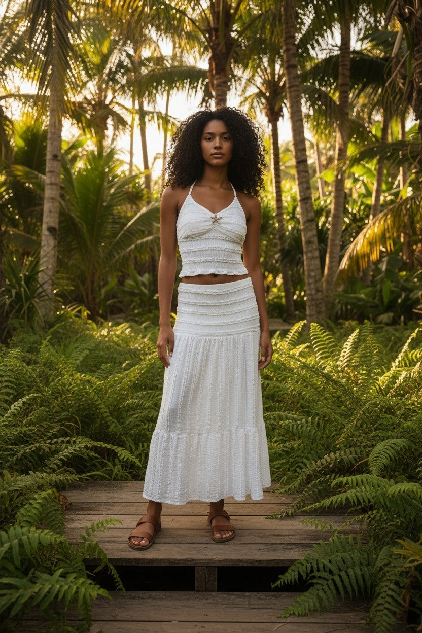 Ensemble Jupe + Haut Bohème taille unique