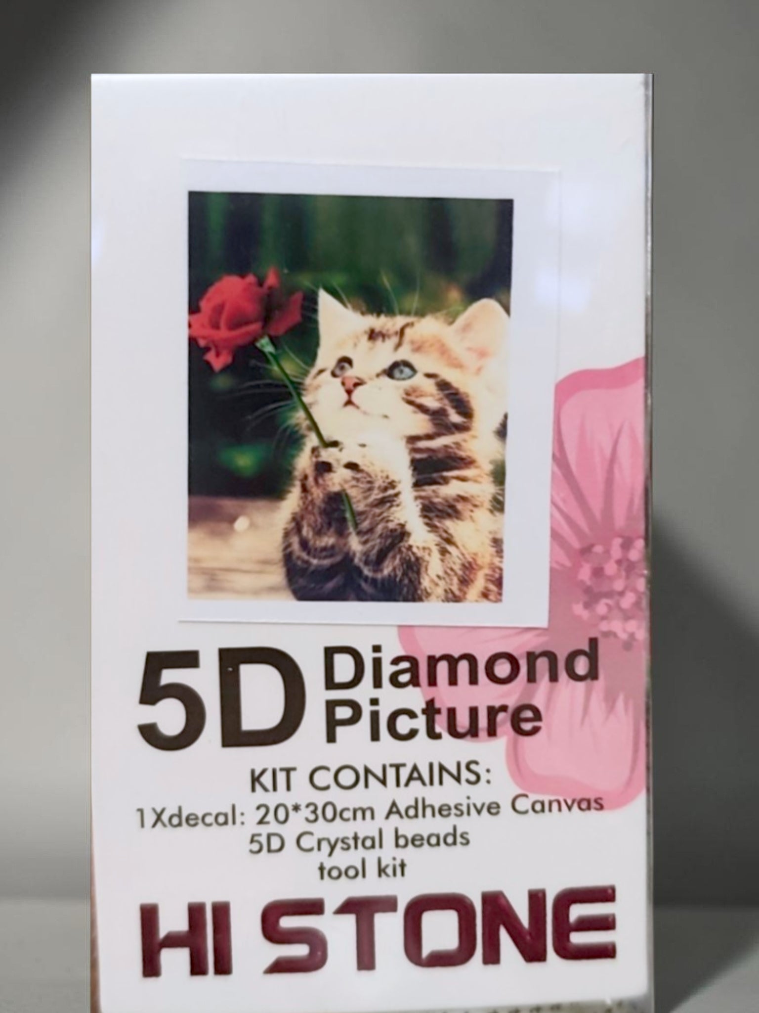 Kit Diamond Painting 5D – Chaton rose