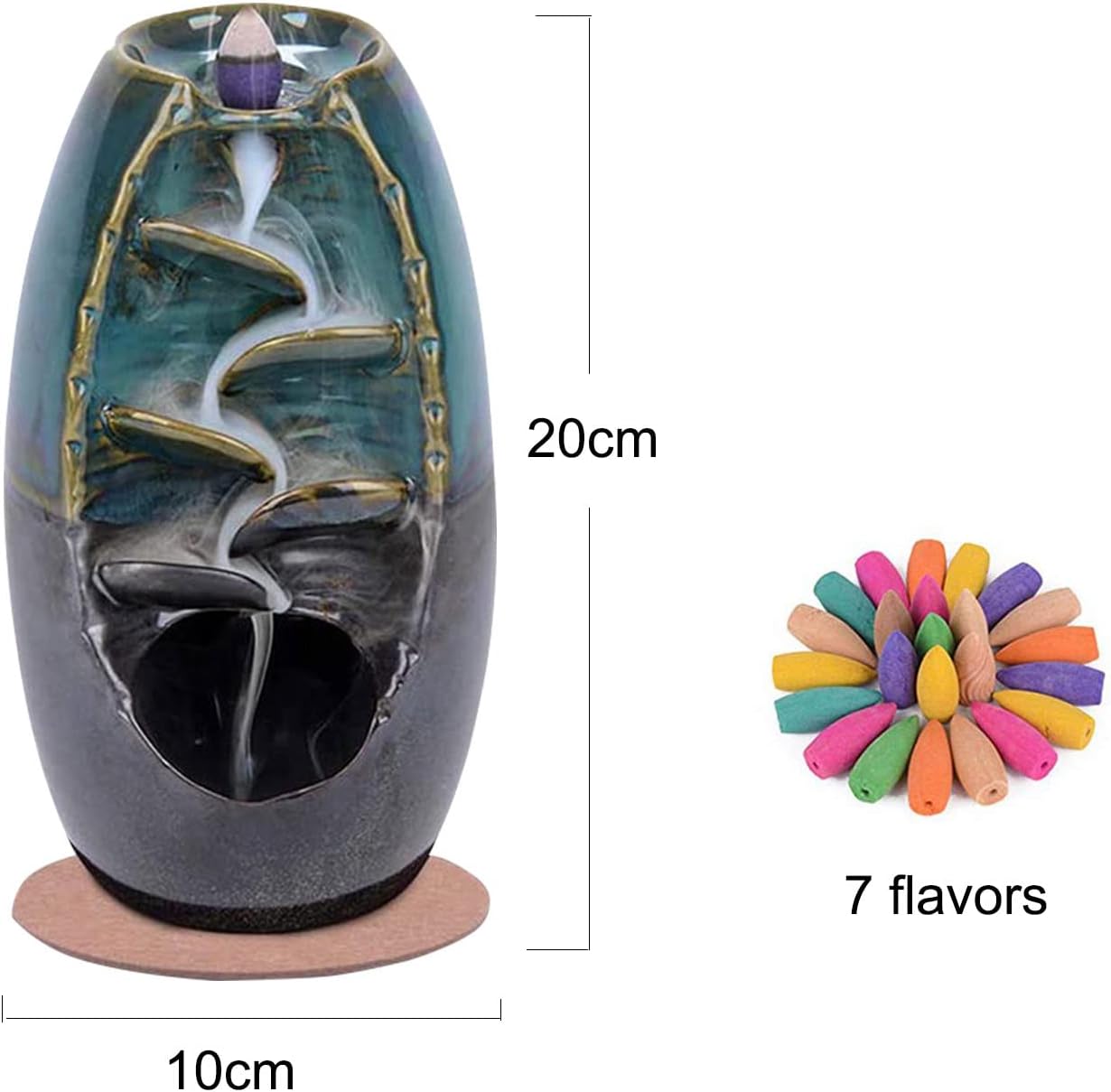 Brûleur d'Encens à Refoulement en Céramique – Aromathérapie