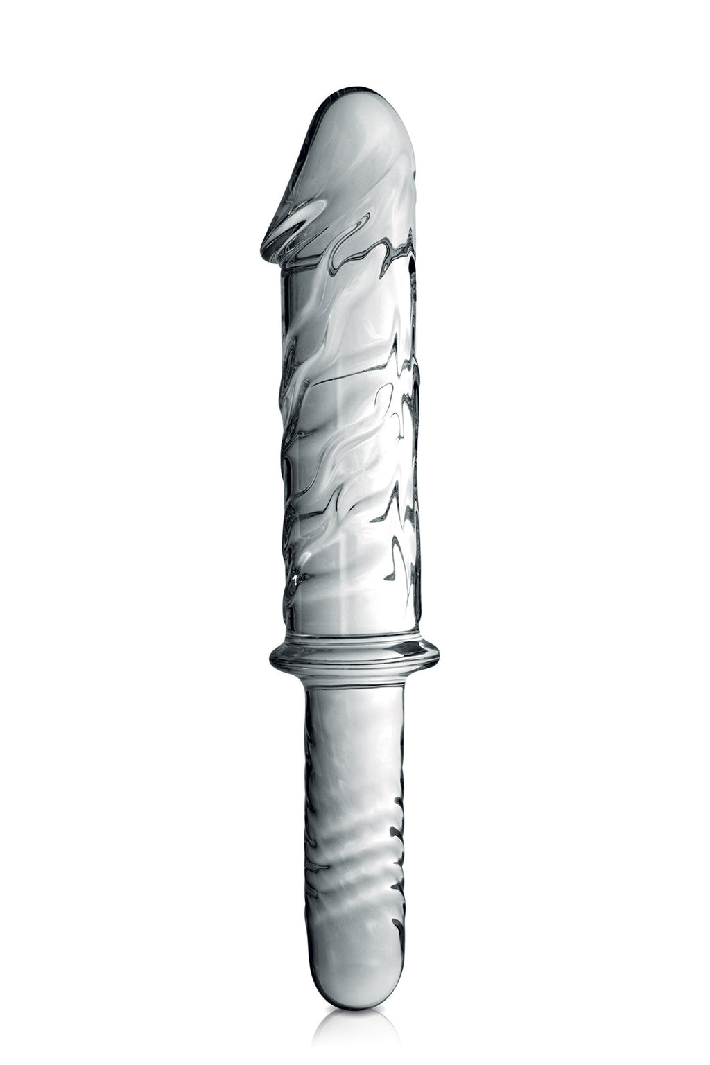 Glossy Toys n°12, gode réaliste en verre avec poignée 28cm