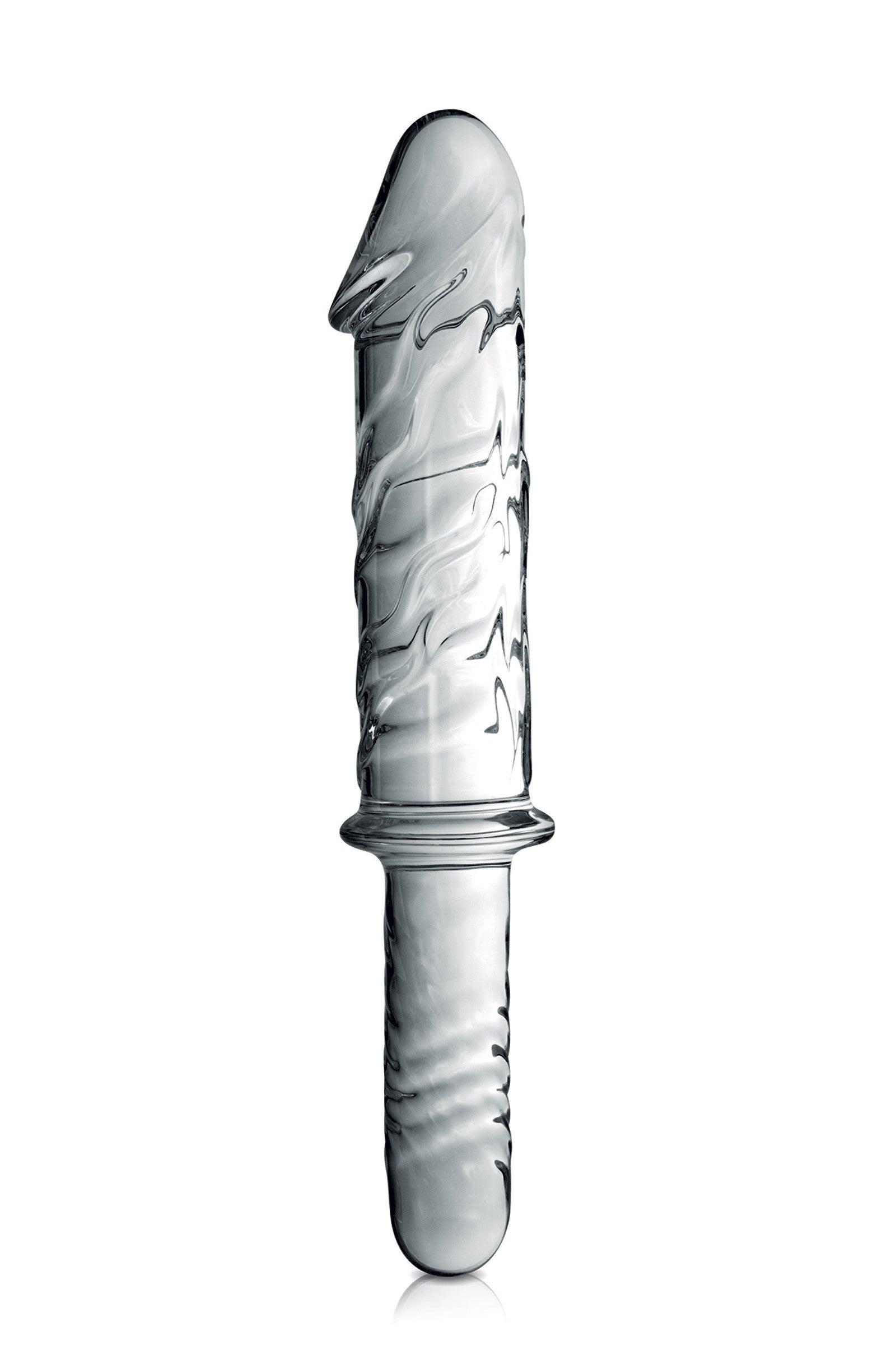 Glossy Toys n°12, gode réaliste en verre avec poignée 28cm