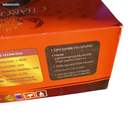 Charbon Naturel pour Chicha 100% Naturel - Combustion Longue Durée 800g