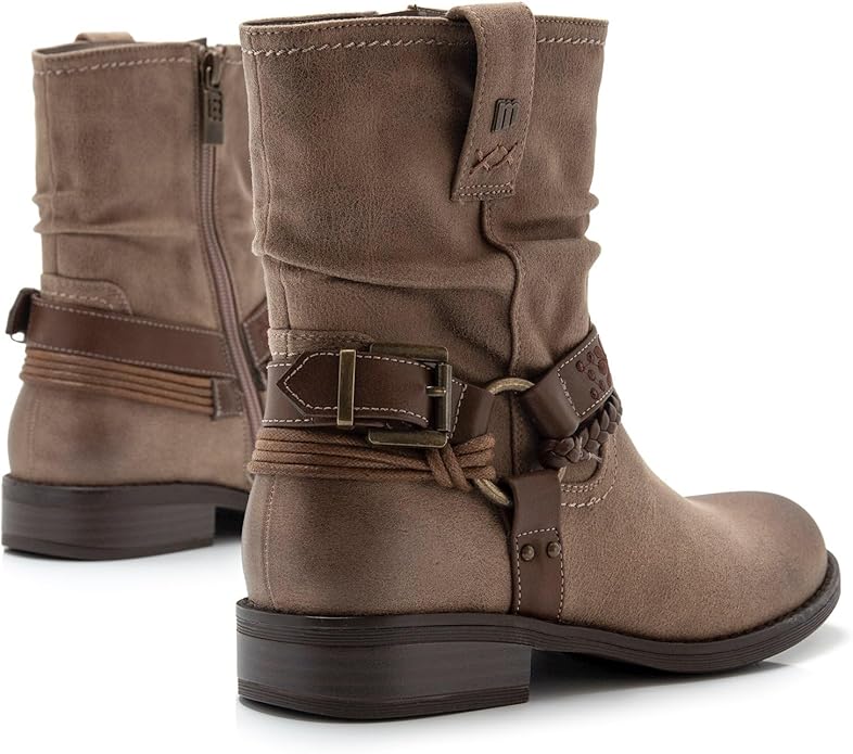 MTNG Bottines Plates Femme PERSEA Taille 37 - Bottines Décontractées avec Fermeture Éclair