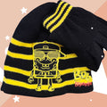 Set Bonnet + Gants Bob l'Éponge Enfant – Noir & Jaune