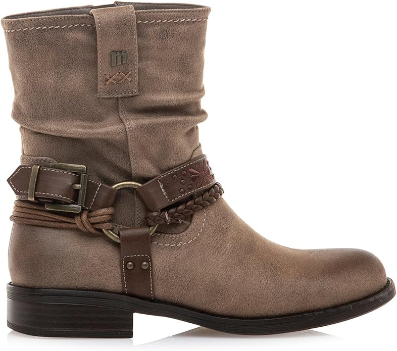 MTNG Bottines Plates Femme PERSEA Taille 37 - Bottines Décontractées avec Fermeture Éclair