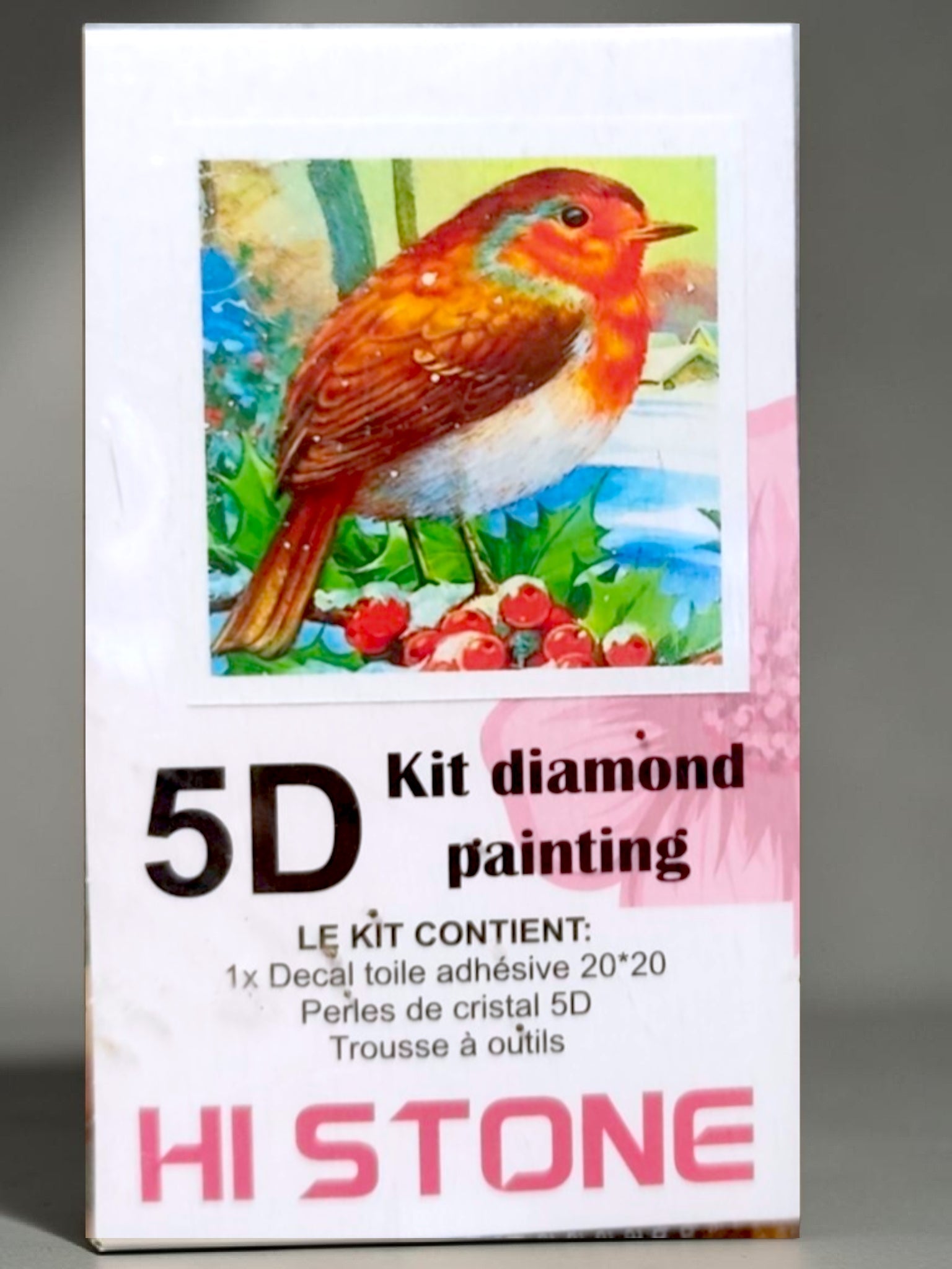 Kit Diamond Painting 5D – Rouge-gorge