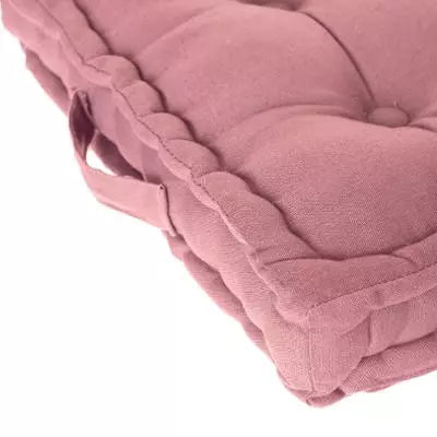 Coussin de Sol Velours Rose 40x40x8cm