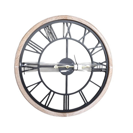 Horloge Murale Ronde 50cm - Chiffres Romains - Style Vintage