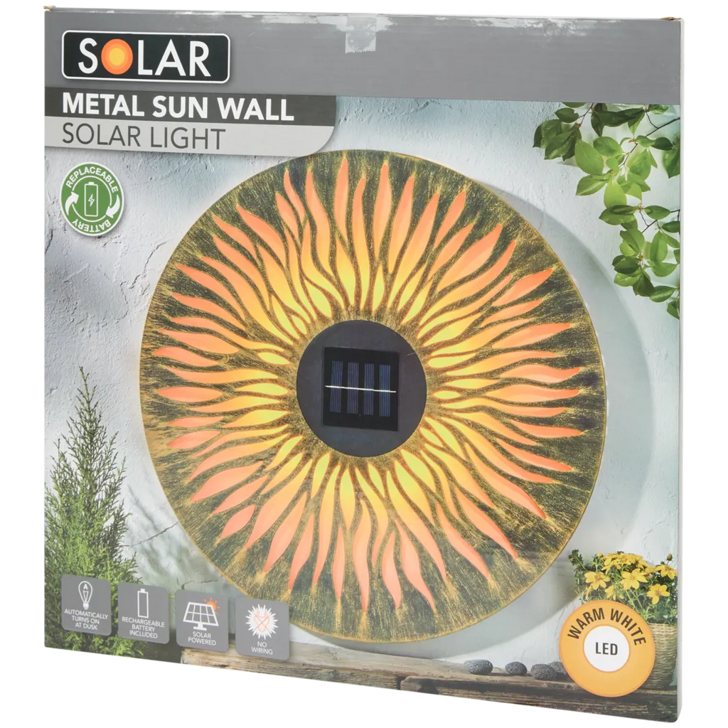 🔥 Lampe Solaire Murale Premium - Décoration Métal LED - Éclairage Extérieur