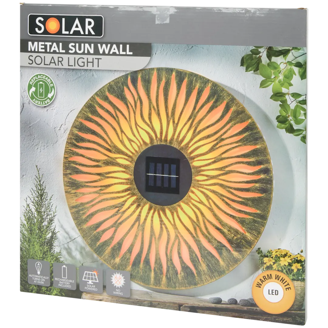 🔥 Lampe Solaire Murale Premium - Décoration Métal LED - Éclairage Extérieur
