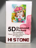 Kit Diamond Painting 5D – Chaton fleurs