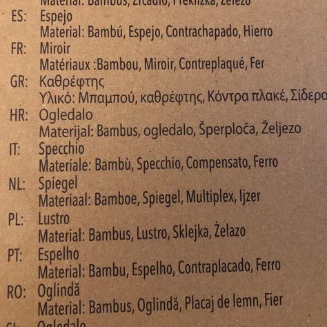 ⭐ Miroir mural rond avec cadre en bois 44,5 cm – Style bohème vintage en bambou ⭐