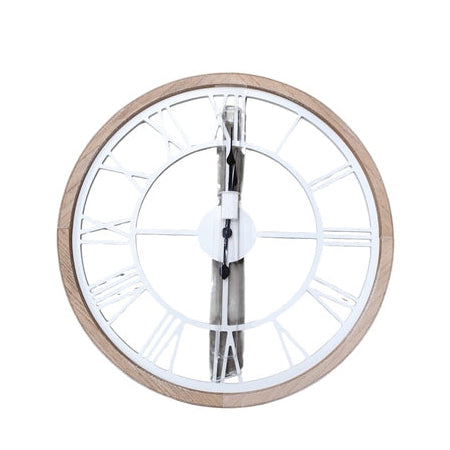 Horloge Murale Ronde 50cm - Chiffres Romains - Style Vintage