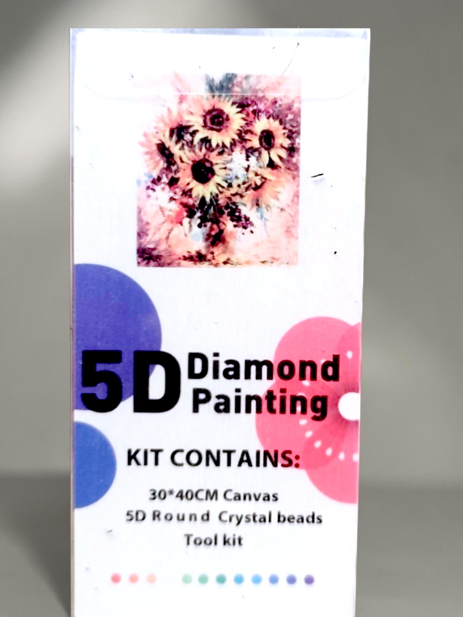 Kit Diamond Painting 5D – Bouquet de tournesols roses