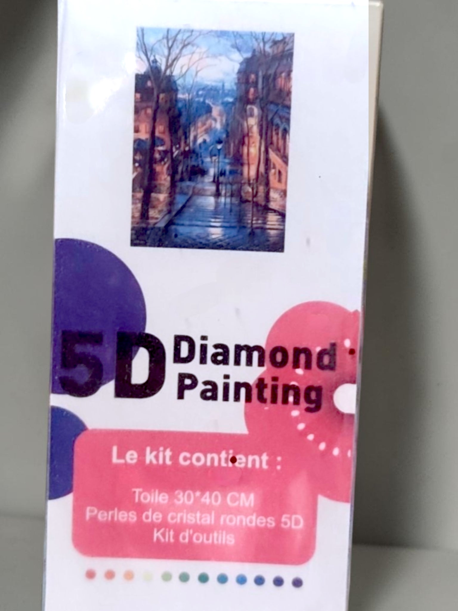 Kit Diamond Painting 5D – Rue parisienne