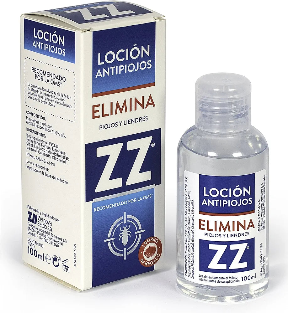 ZZ Loción Antipiojos – Élimine Poux et Lentes en 1 Application
