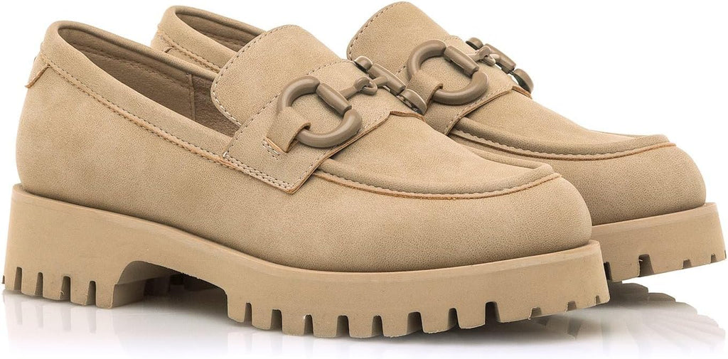 MTNG Chaussures Plates Femme Lenox 53238 - Mocassins Décontractés Semelle Crantée