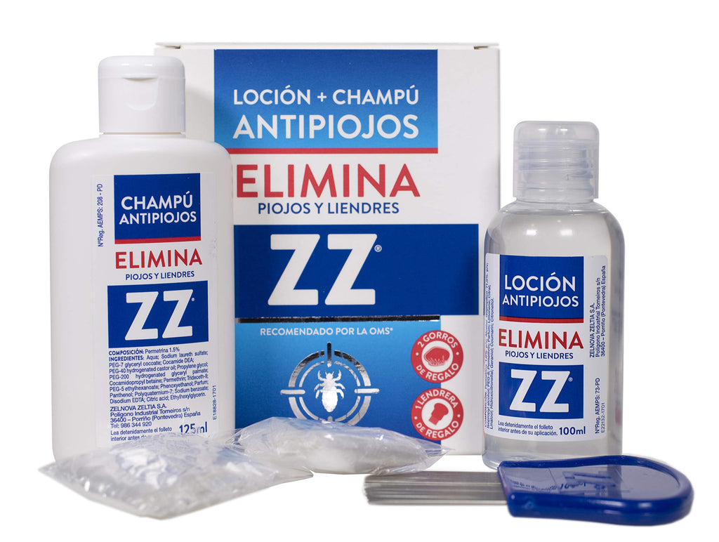 ZZ Pack Antipiojos – Lotion + Shampooing + Peigne Lendres