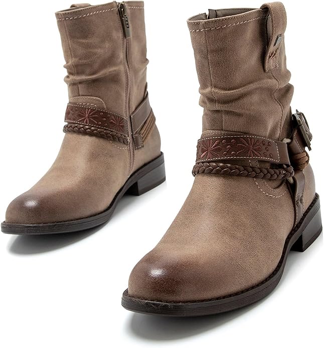 MTNG Bottines Plates Femme PERSEA Taille 37 - Bottines Décontractées avec Fermeture Éclair