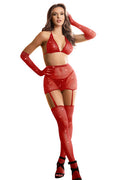 SET 3P+BAS+GANTS ROUGE
