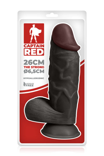 The Strong, gode ventouse réaliste noir 26cm