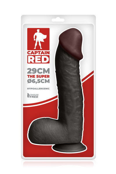 The Super, gode ventouse réaliste noir 29cm